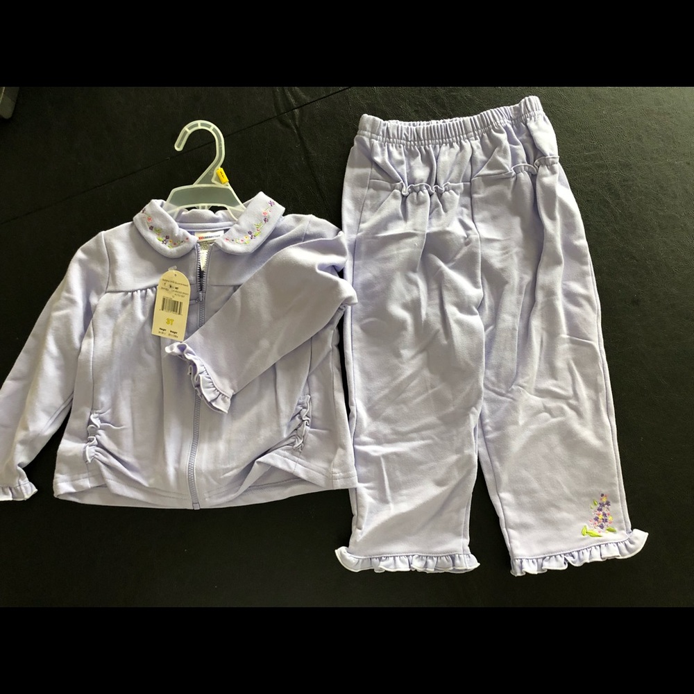 Girls top and bottom set, Size 3T, Color Lavender